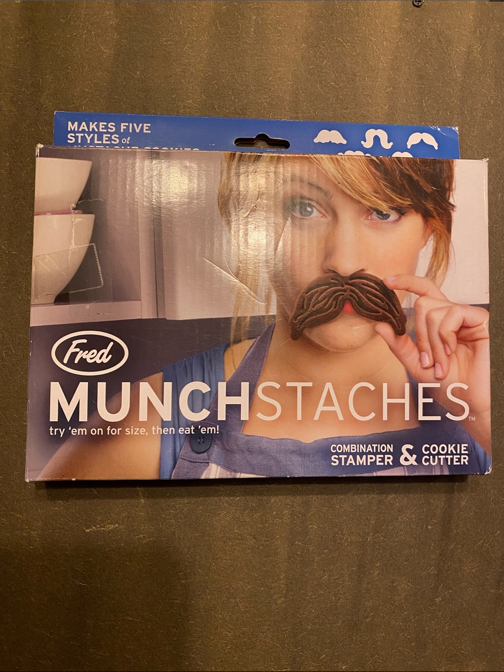 Mustache Cookie Cutters & Stamp Combination by Fred “Munchstaches” NEW